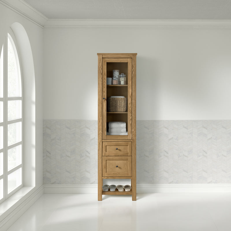 James Martin Breckenridge Linen Cabinet, Light Natural Oak, view 3