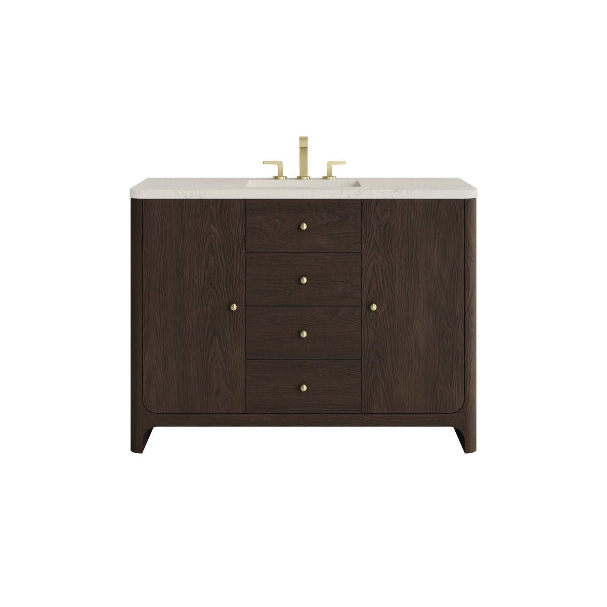 James Martin Gracyn 48" Single Bathroom Vanity, Sable with Siberian (Widespread) countertop