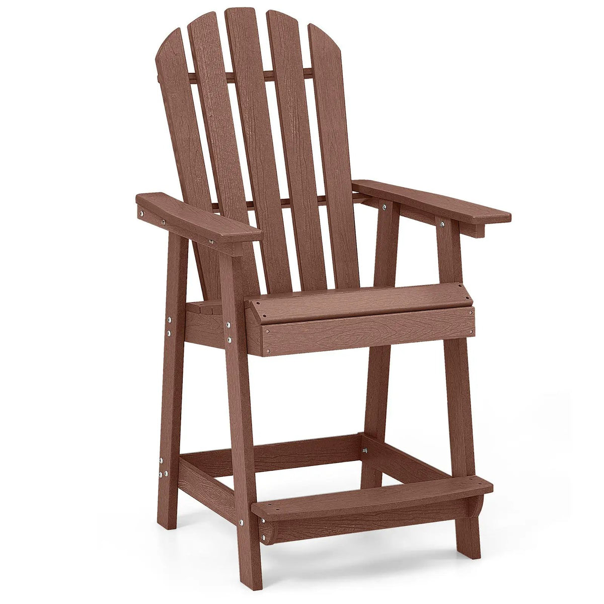 HDPE Patio Chair with Armrest and Footrest for Indoor Outdoor by DirectDeals