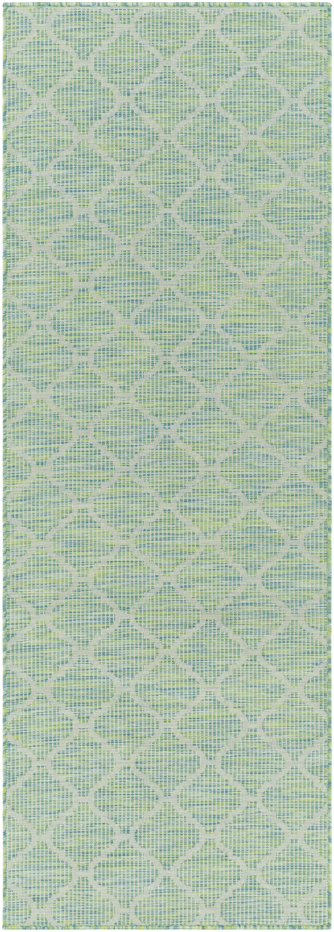 Unique Outdoor Trellis Area Rug, Lime Green - Clearance by Boutique Rugs
