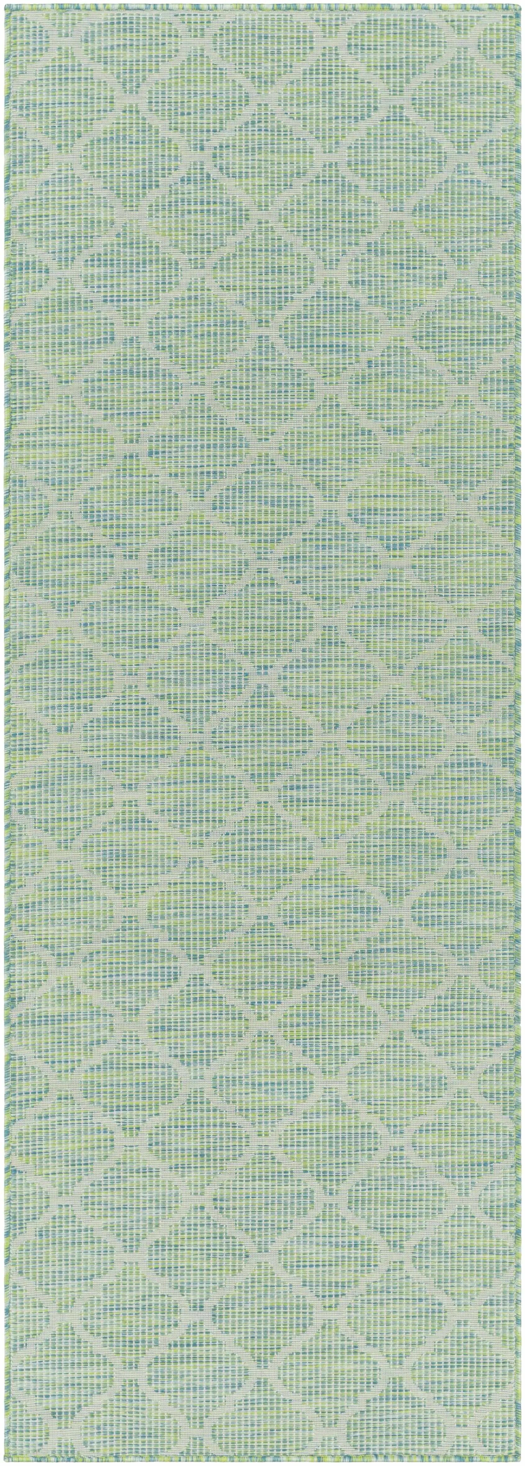 Unique Outdoor Trellis Area Rug, Lime Green - Clearance by Boutique Rugs