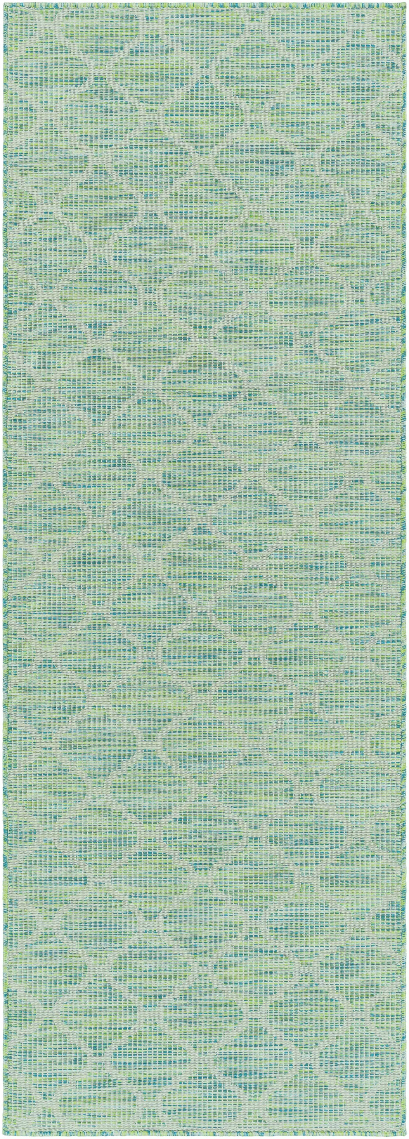 Unique Outdoor Trellis Area Rug, Lime Green - Clearance by Boutique Rugs