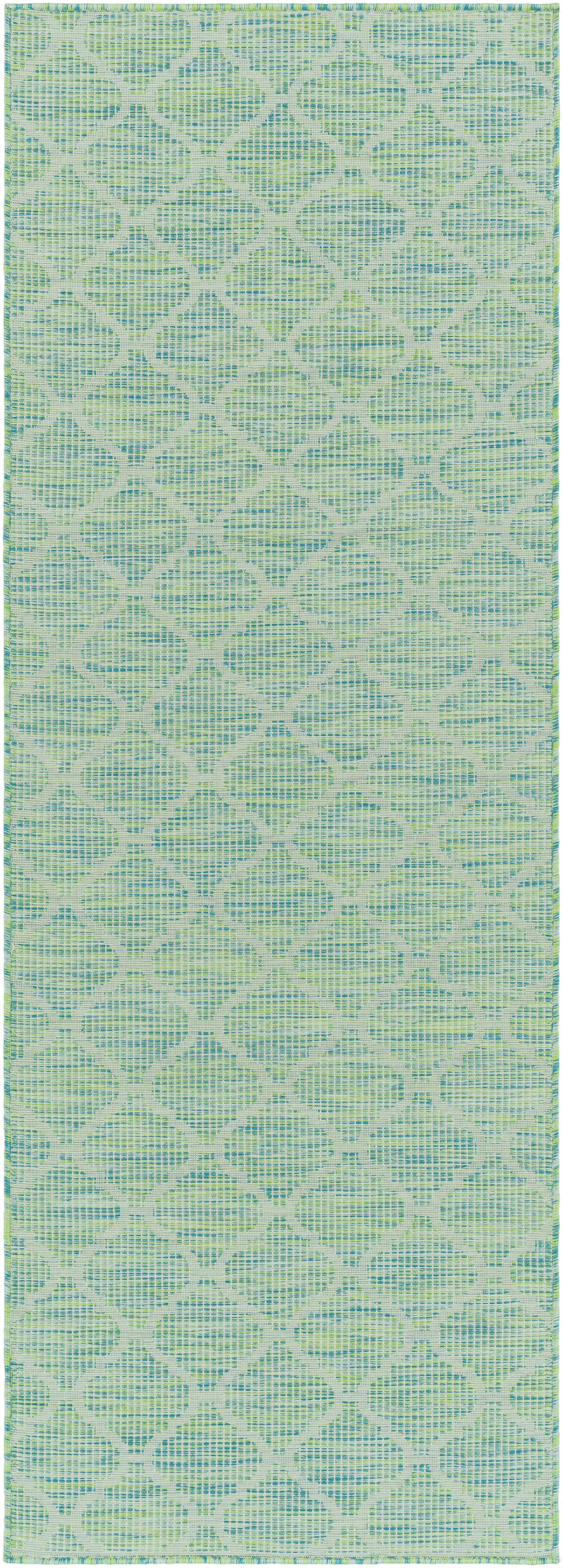 Unique Outdoor Trellis Area Rug, Lime Green - Clearance by Boutique Rugs