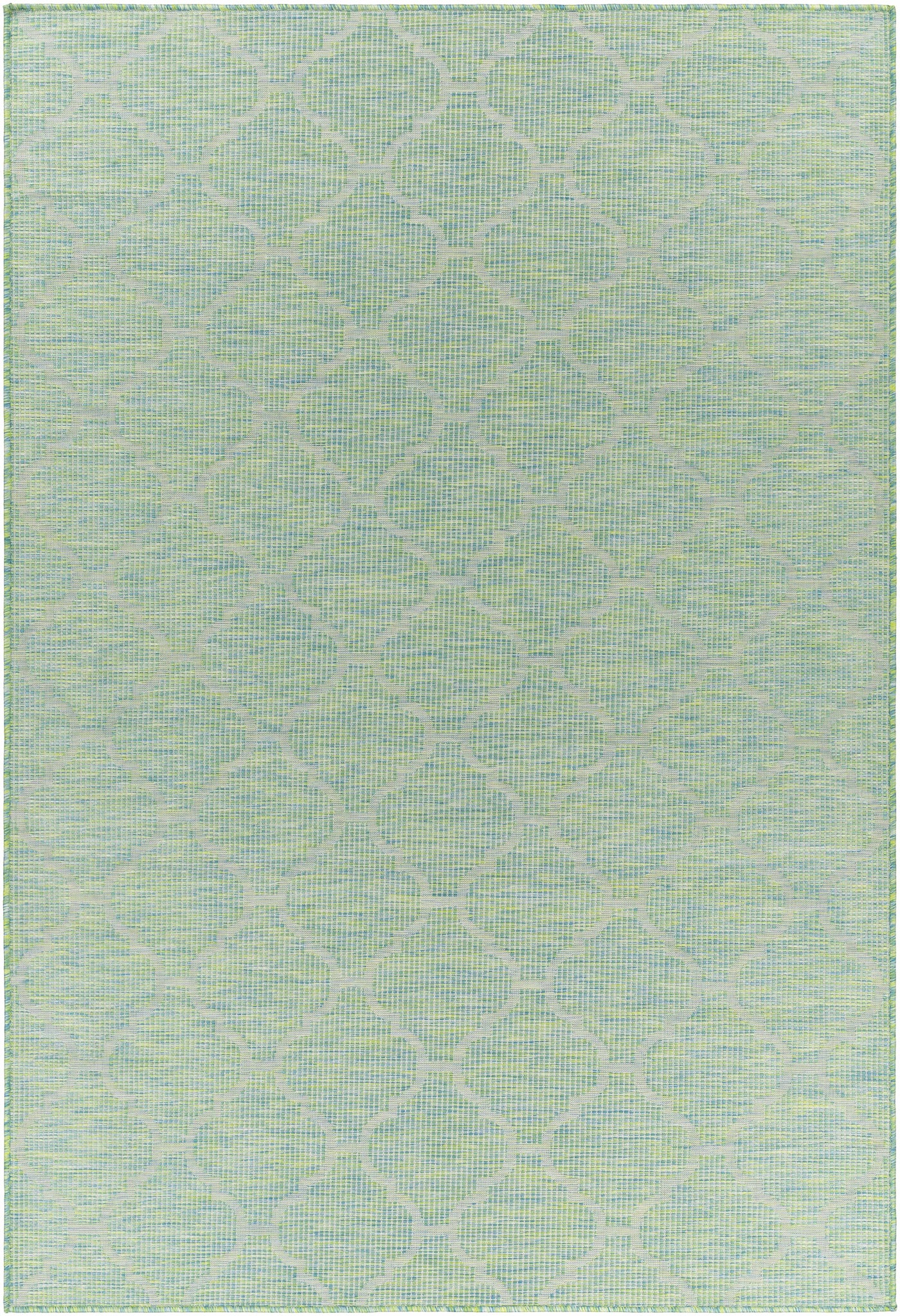 Unique Outdoor Trellis Area Rug, Lime Green - Clearance by Boutique Rugs