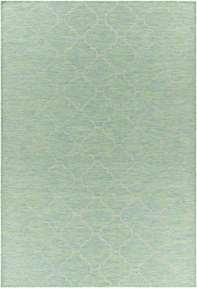 Unique Outdoor Trellis Area Rug, Lime Green - Clearance by Boutique Rugs