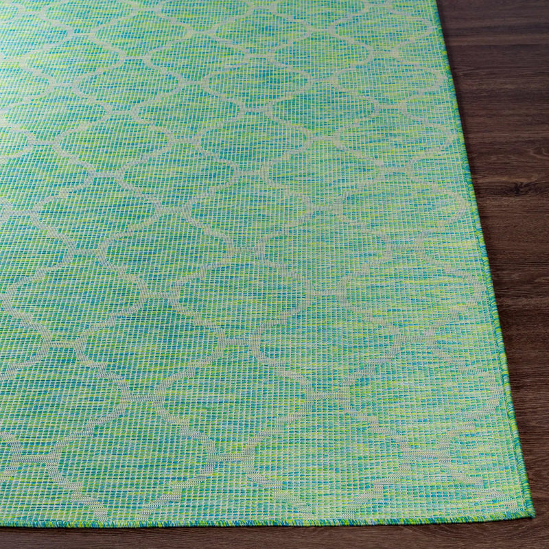 Unique Outdoor Trellis Area Rug, Lime Green - Clearance by Boutique Rugs