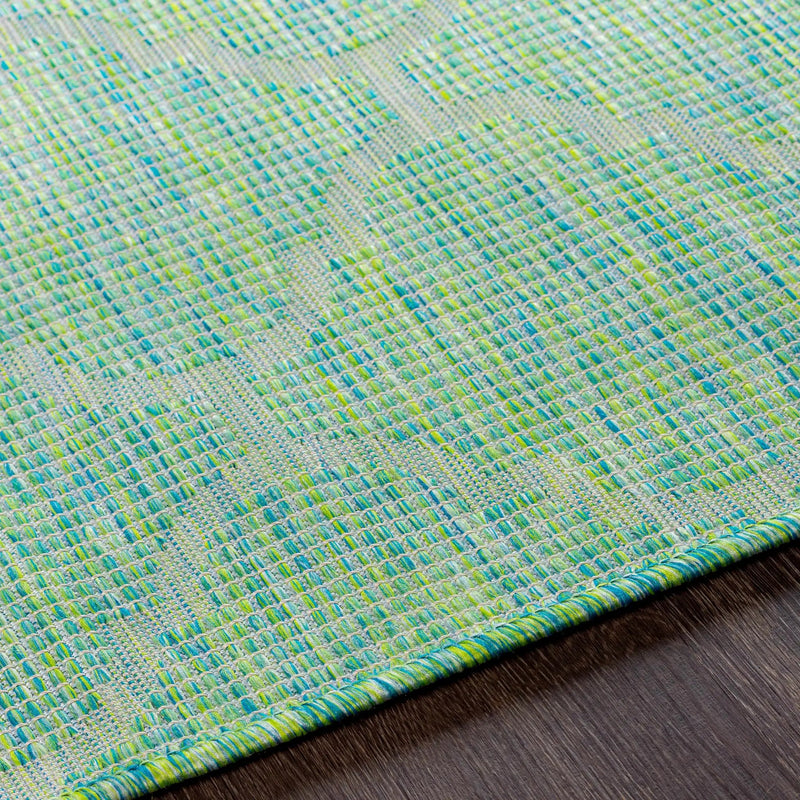 Unique Outdoor Trellis Area Rug, Lime Green - Clearance by Boutique Rugs