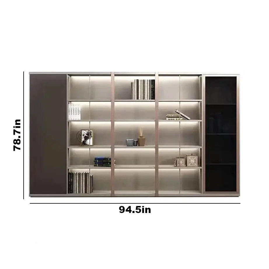 Langford · Office Shelves w/ Lighting & Wardrobe Storage by Arc Grove
