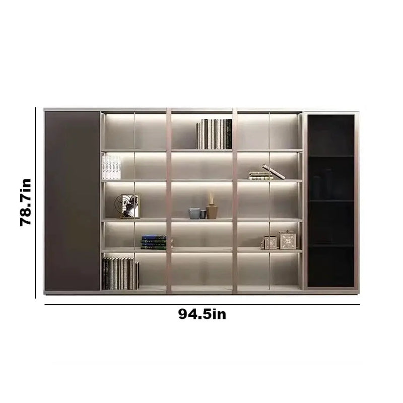 Langford · Office Shelves w/ Lighting & Wardrobe Storage by Arc Grove