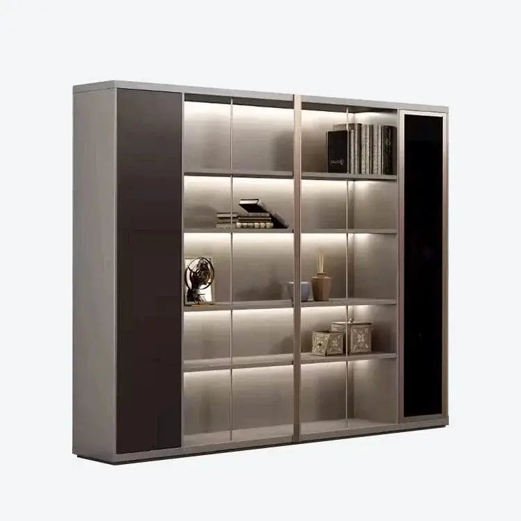 Langford · Office Shelves w/ Lighting & Wardrobe Storage by Arc Grove
