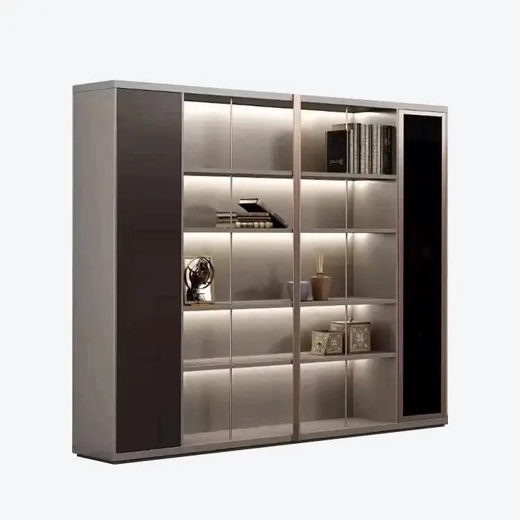 Langford · Office Shelves w/ Lighting & Wardrobe Storage by Arc Grove