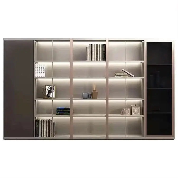 Langford · Office Shelves w/ Lighting & Wardrobe Storage by Arc Grove