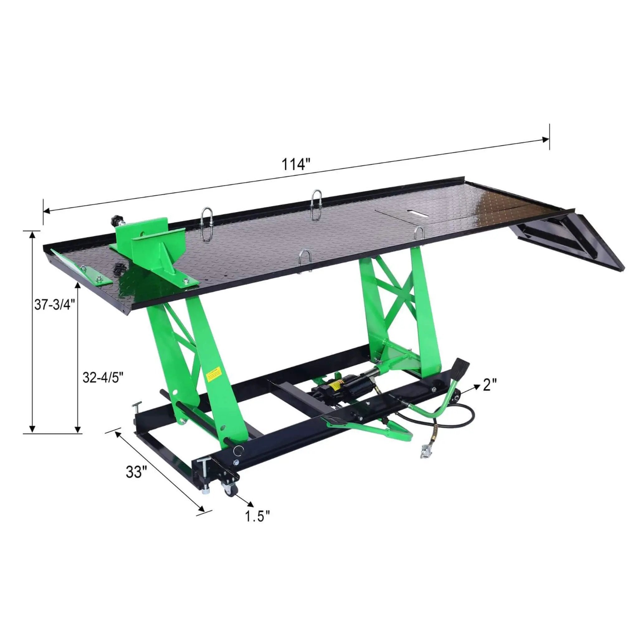 Heavy-Duty 1000LBS Air Hydraulic Motorcycle ATV Lift Jack Table (SAK78351) by SAKSBY WHOLESALE