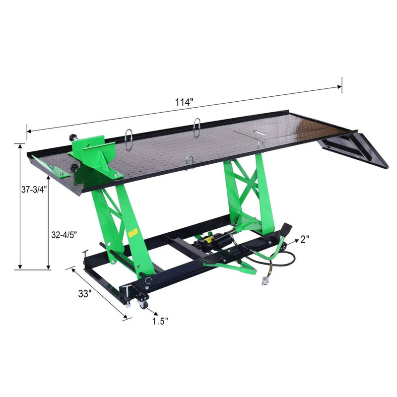 Heavy-Duty 1000LBS Air Hydraulic Motorcycle ATV Lift Jack Table (SAK78351) by SAKSBY WHOLESALE