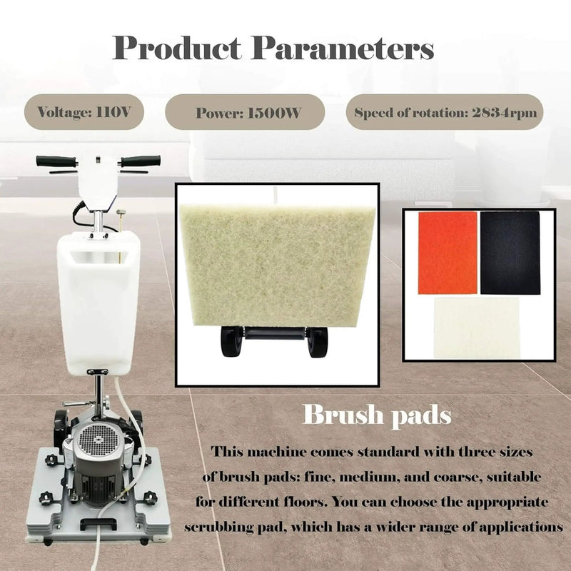 Heavy-Duty 110V Multi Functional Electric Floor Polishing Machine (SAK31859) by SAKSBY WHOLESALE