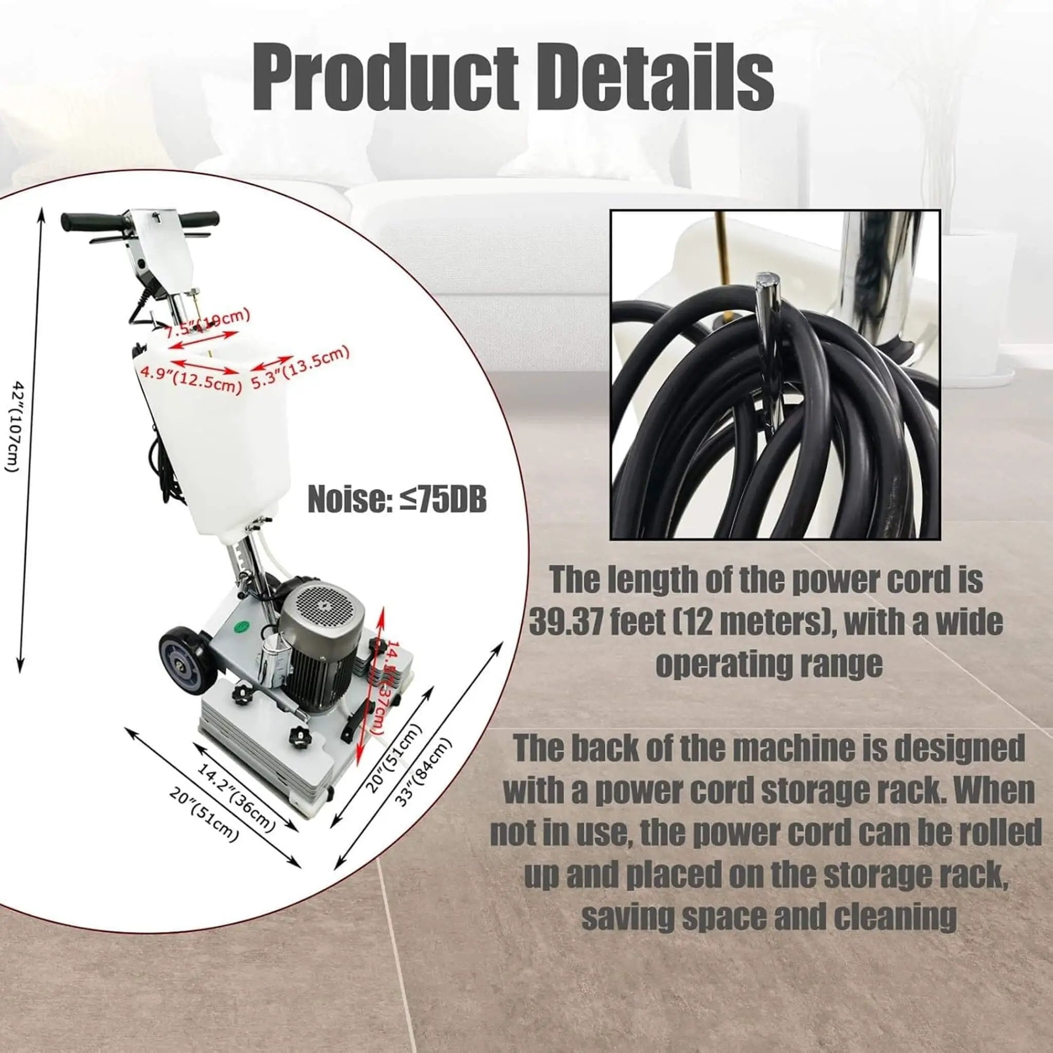 Heavy-Duty 110V Multi Functional Electric Floor Polishing Machine (SAK31859) by SAKSBY WHOLESALE