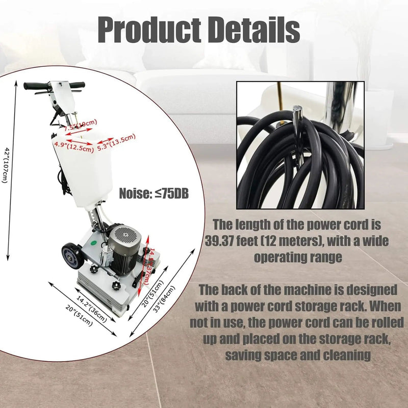 Heavy-Duty 110V Multi Functional Electric Floor Polishing Machine (SAK31859) by SAKSBY WHOLESALE