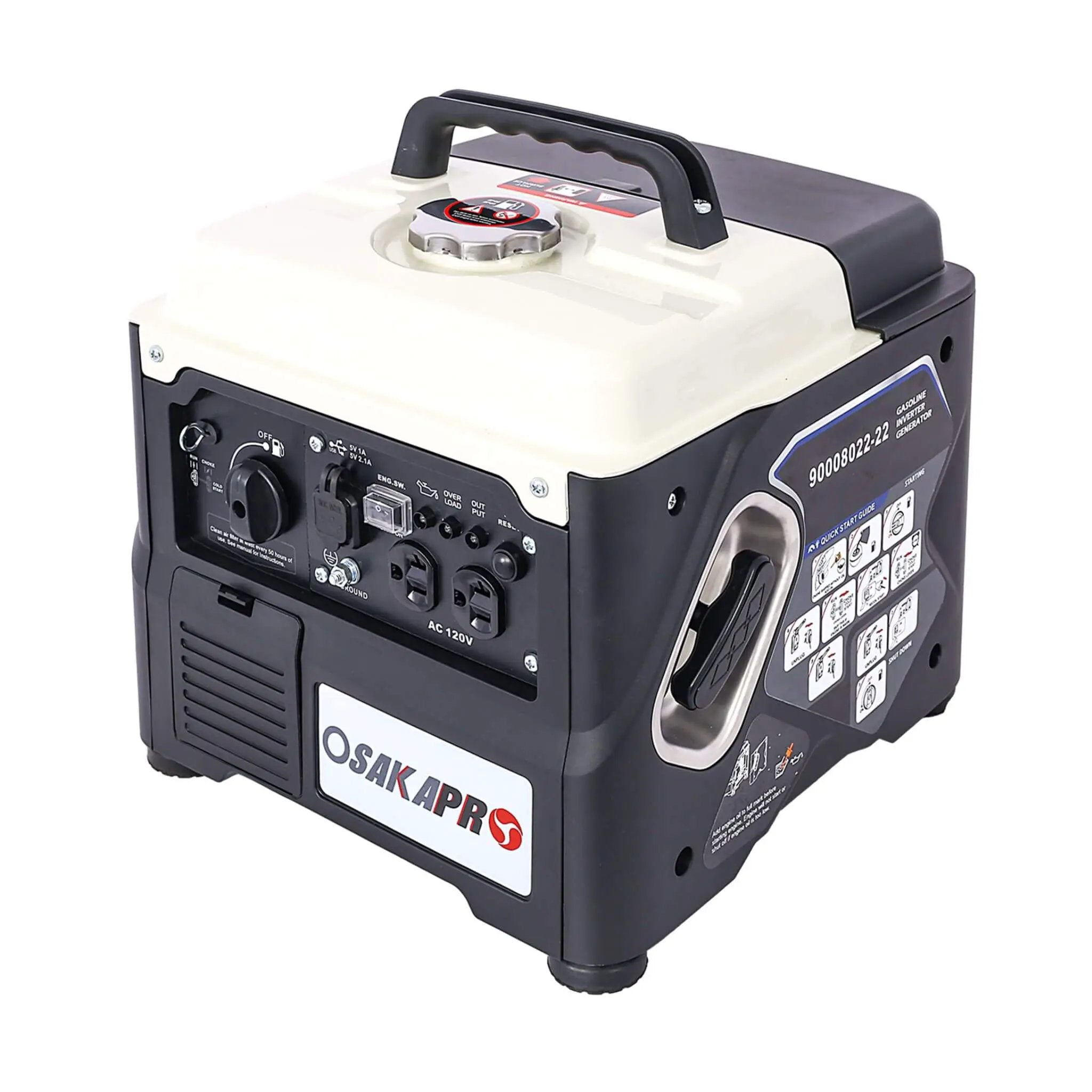 Heavy-Duty 1200W Ultra-Quiet Portable Gas Engine Inverter Generator (SAK54675) by SAKSBY WHOLESALE