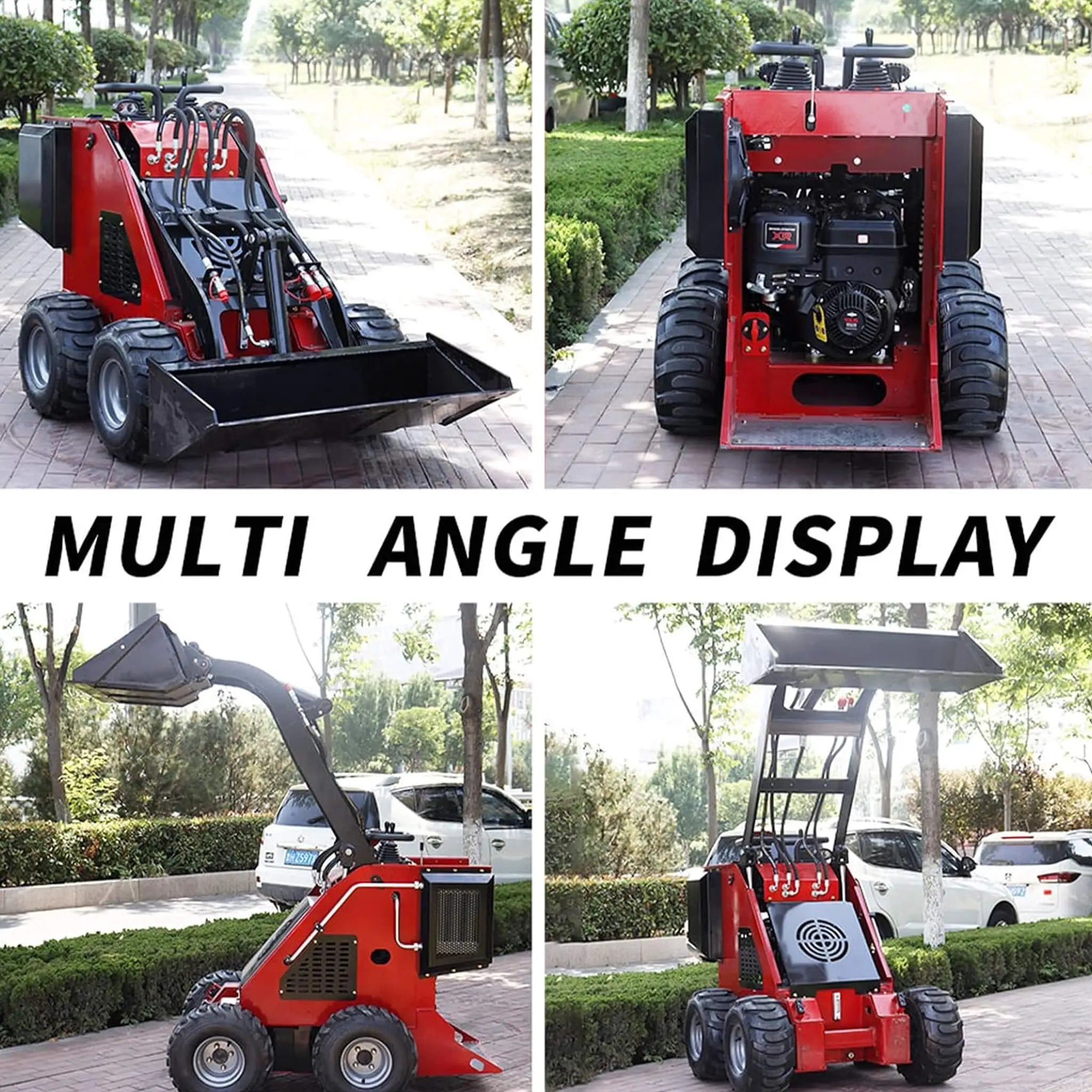 Heavy-Duty 13.5HP Mini Gas Skid Steer Loader With Wide Bucket (SAK69105) by SAKSBY WHOLESALE