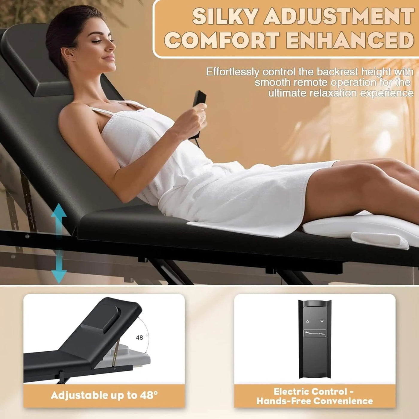 Heavy-Duty 1500 LBS Adjustable Electric Massage Table With Lift (SAK74105) by SAKSBY WHOLESALE