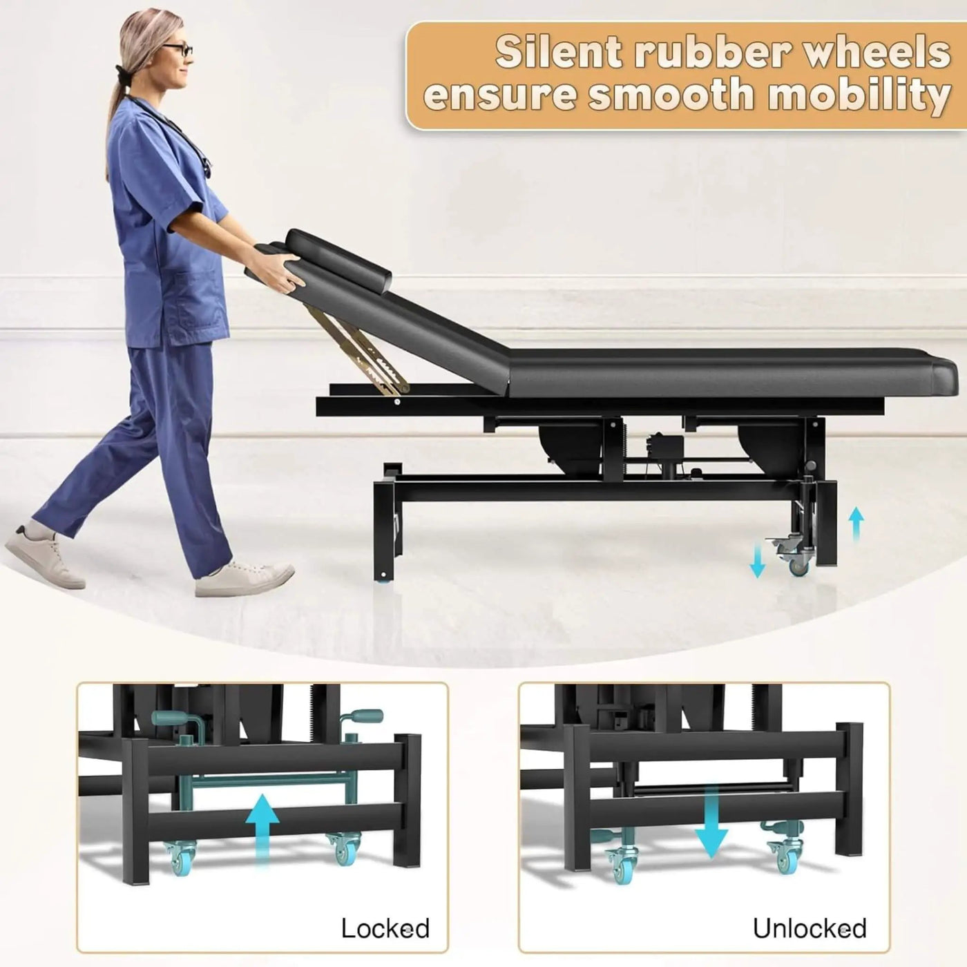 Heavy-Duty 1500 LBS Adjustable Electric Massage Table With Lift (SAK74105) by SAKSBY WHOLESALE