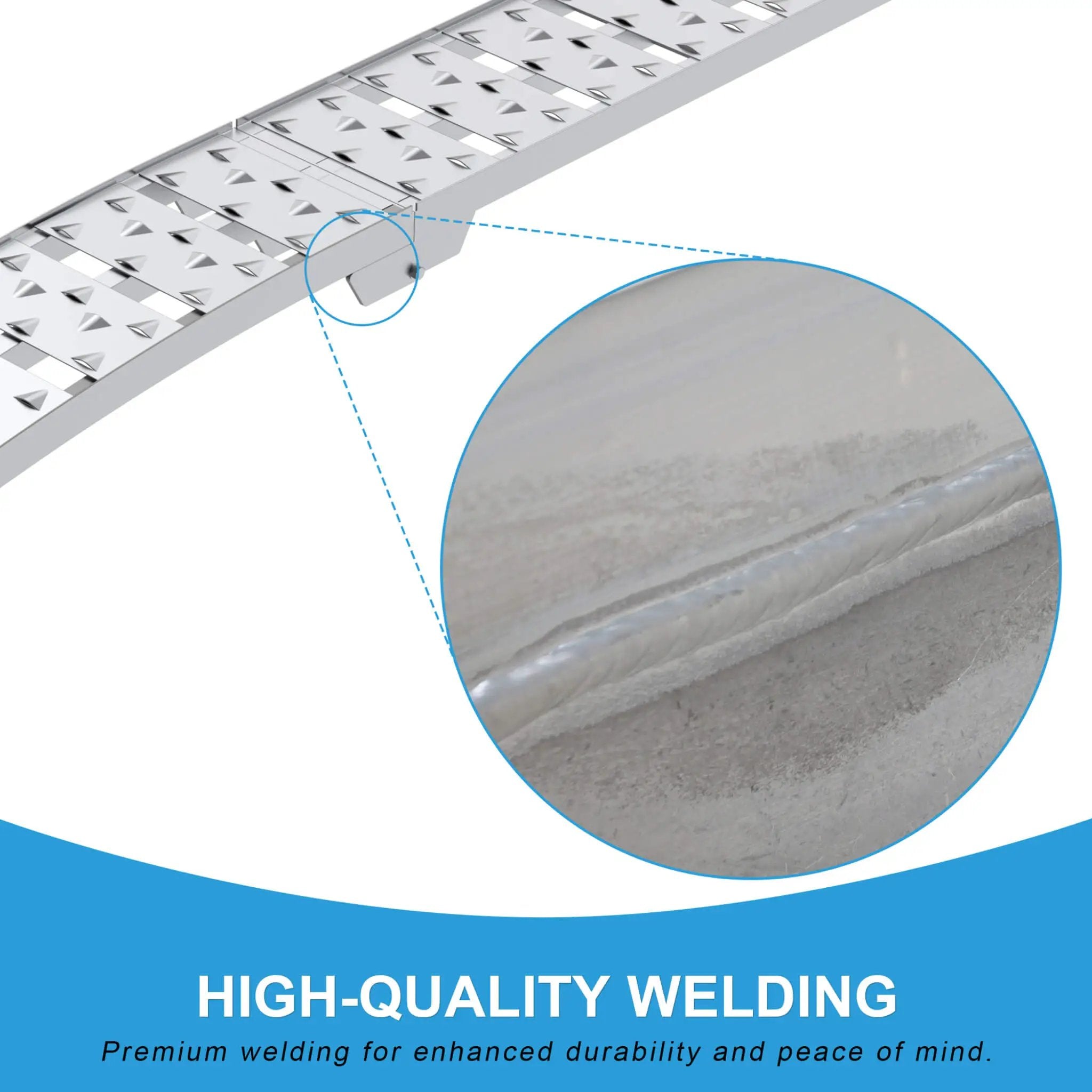 Heavy-Duty 1500LB 7.5FT Folding Aluminum Loading Ramps Set (SAK30158) by SAKSBY WHOLESALE