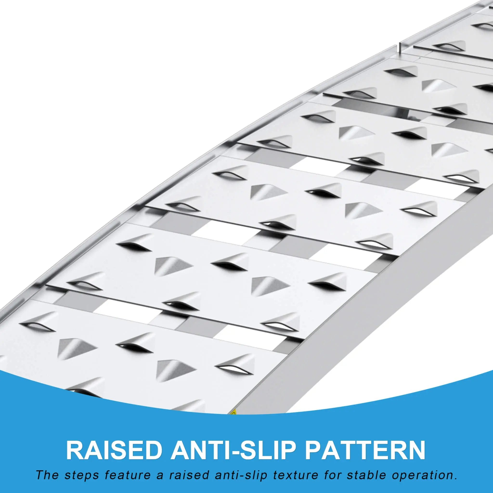 Heavy-Duty 1500LB 7.5FT Folding Aluminum Loading Ramps Set (SAK30158) by SAKSBY WHOLESALE