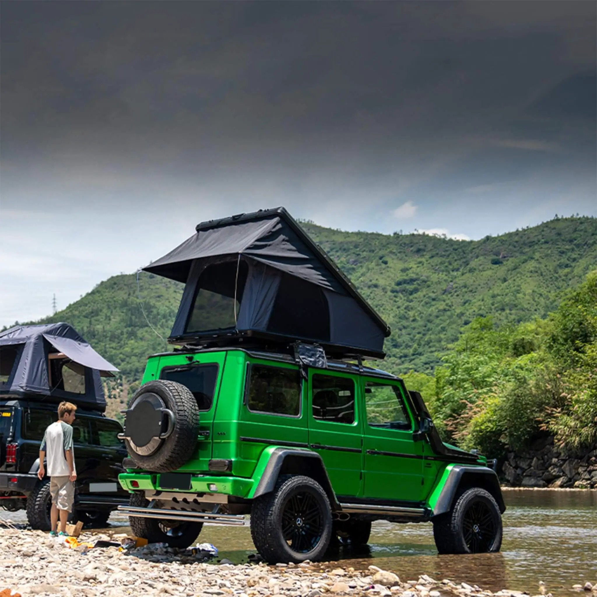 Trailora Altitude Heavy-Duty Hard-Shell Rooftop Tent With Ladder [2-3 Person] (SAK93120) by SAKSBY WHOLESALE