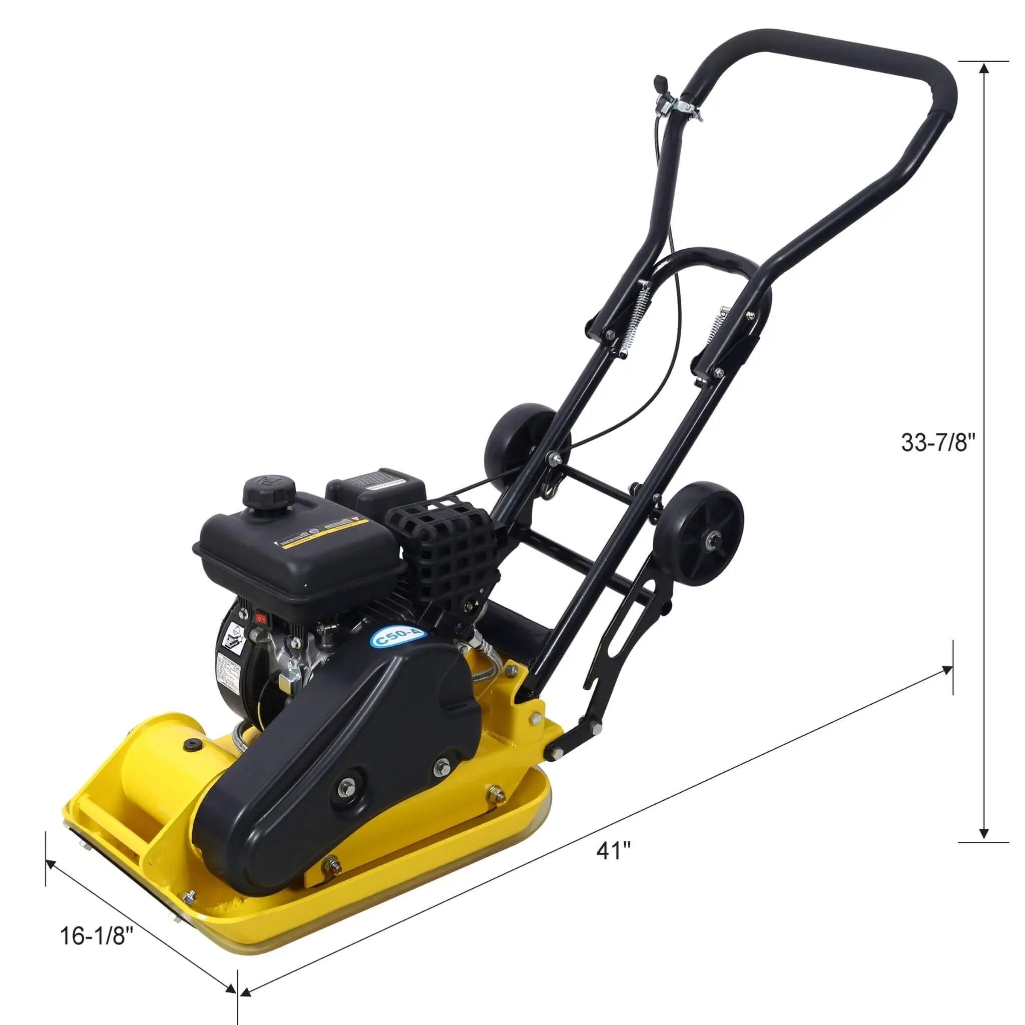Heavy-Duty 2.5HP 79CC 8200N Gas-Powered Plate Compactor Machine (SAK58492) by SAKSBY WHOLESALE