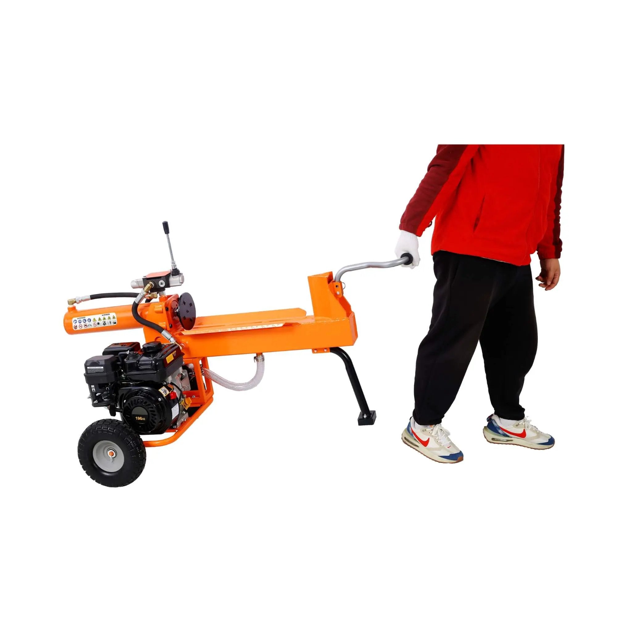Heavy-Duty 20-Ton 7HP Portable Log Splitter With Auto-Return Hydraulic Ram (SAK15842) by SAKSBY WHOLESALE