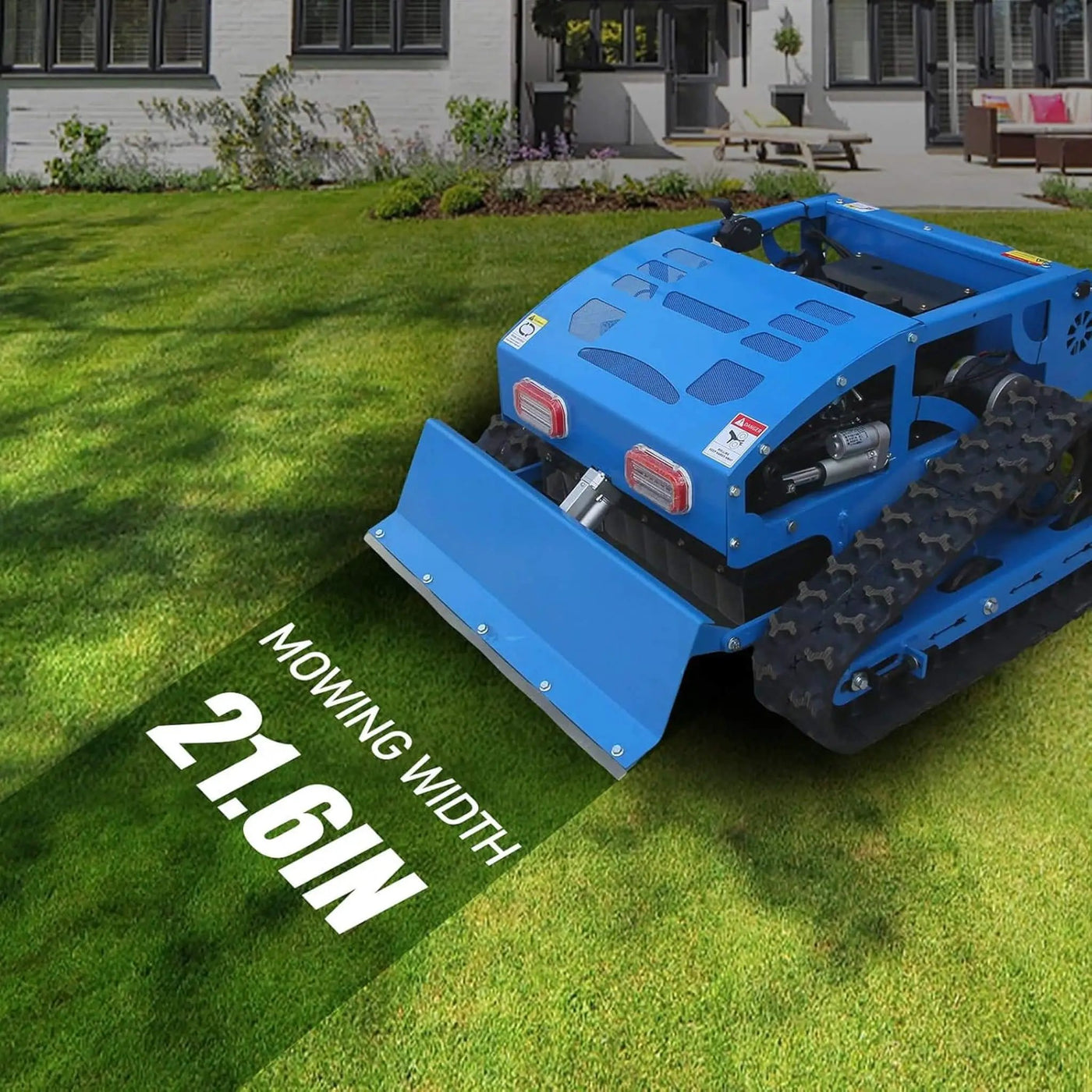 Heavy-Duty 21-Inch 9HP Commercial Remote-Controlled Robotic Lawn Mower With Tracks And Plow (SAK26583) by SAKSBY WHOLESALE