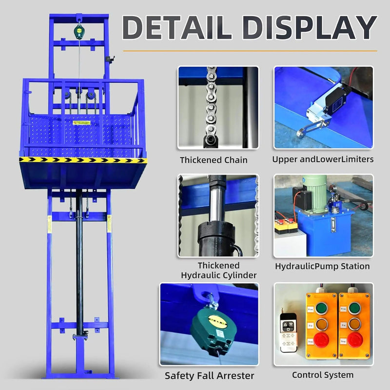 Heavy-Duty 2200 LBS Electric Hydraulic Lift Platform With Anti-Fall (SAK19456) by SAKSBY WHOLESALE