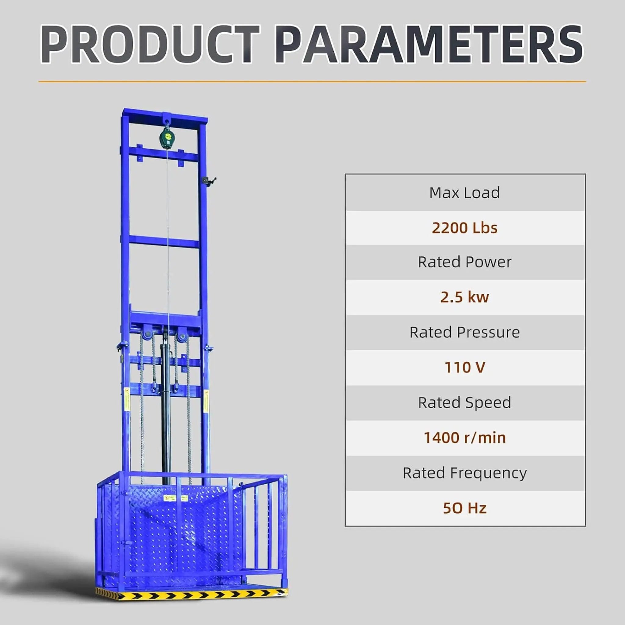 Heavy-Duty 2200 LBS Electric Hydraulic Lift Platform With Anti-Fall (SAK19456) by SAKSBY WHOLESALE