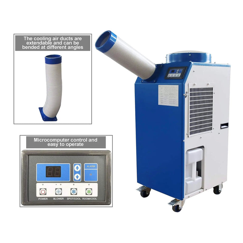 Heavy-Duty 220V Portable 11K BTU Outdoor Industrial Spot Cooler Air Conditioner (SAK59327) by SAKSBY WHOLESALE