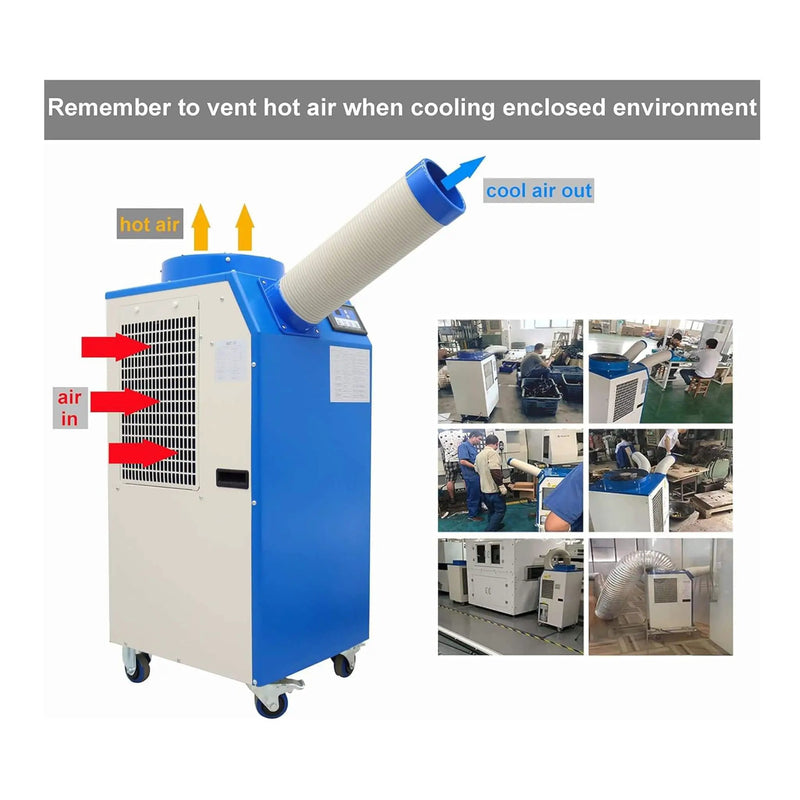 Heavy-Duty 220V Portable 11K BTU Outdoor Industrial Spot Cooler Air Conditioner (SAK59327) by SAKSBY WHOLESALE
