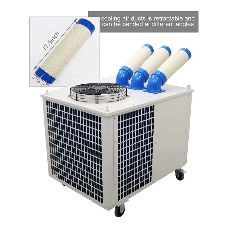 Heavy-Duty 220V Portable 29K BTU Outdoor Industrial Spot Cooler Air Conditioner [No Plug] (SAK18736) by SAKSBY WHOLESALE