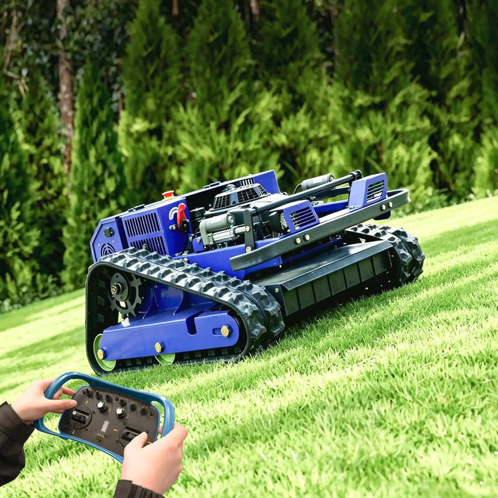 Heavy-Duty 224CC Remote-Controlled Lawn Mower With 21-Inch Deck & Industrial Remote (SAK90831) by SAKSBY WHOLESALE