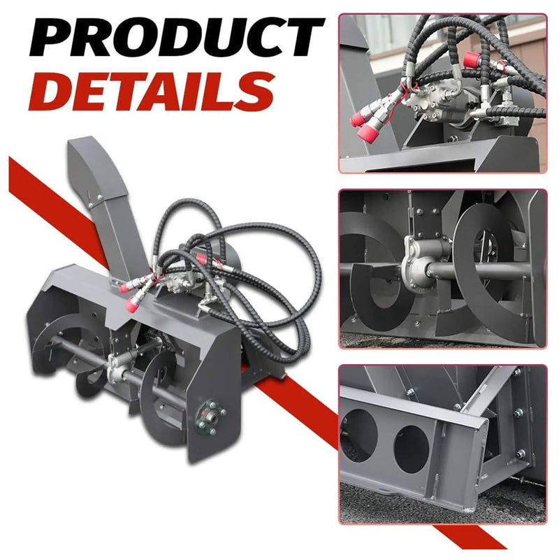 Heavy-Duty 23-Inch Skid Steer Snow Blower Attachment With Directional Chute (SAK94301) by SAKSBY WHOLESALE