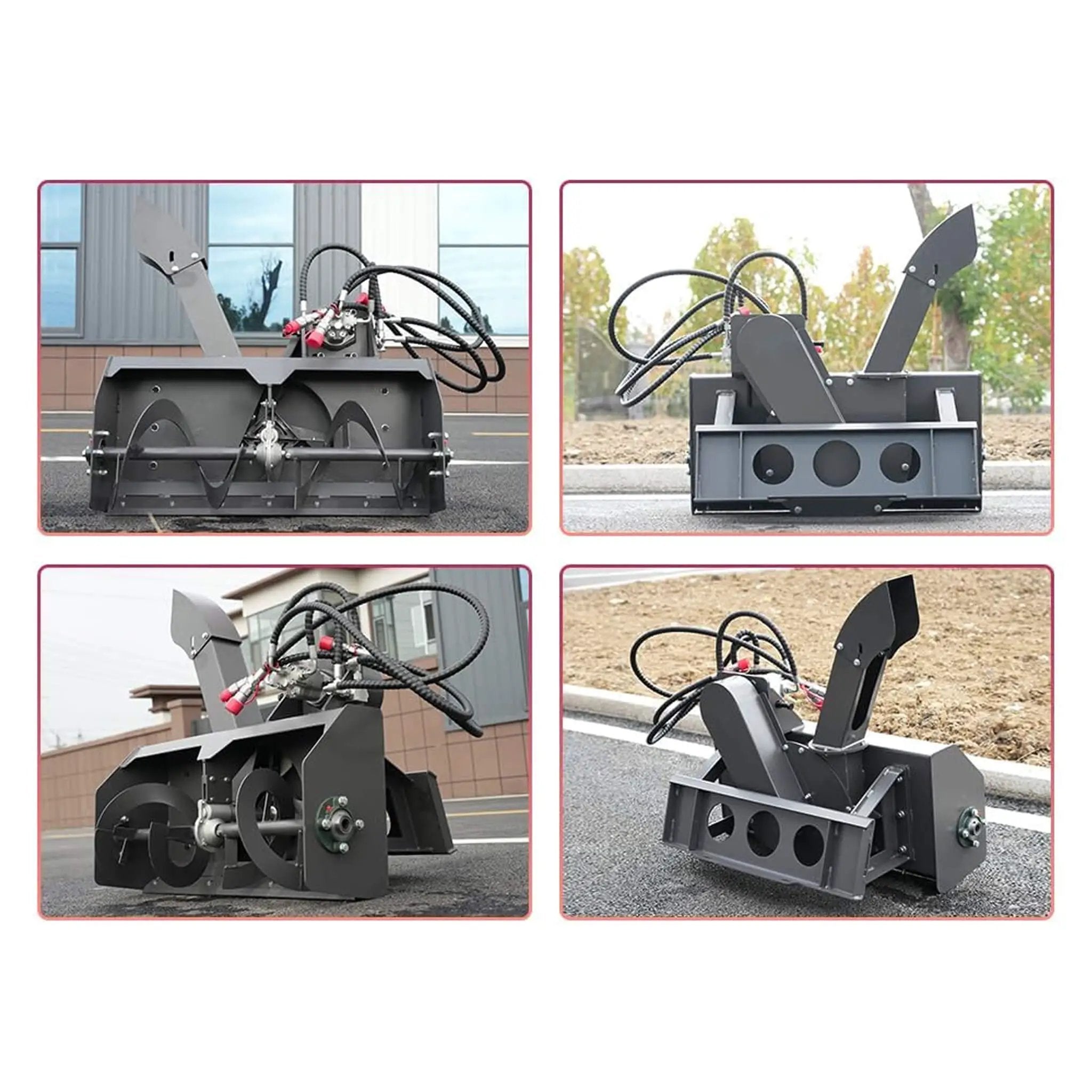 Heavy-Duty 23-Inch Skid Steer Snow Blower Attachment With Directional Chute (SAK94301) by SAKSBY WHOLESALE