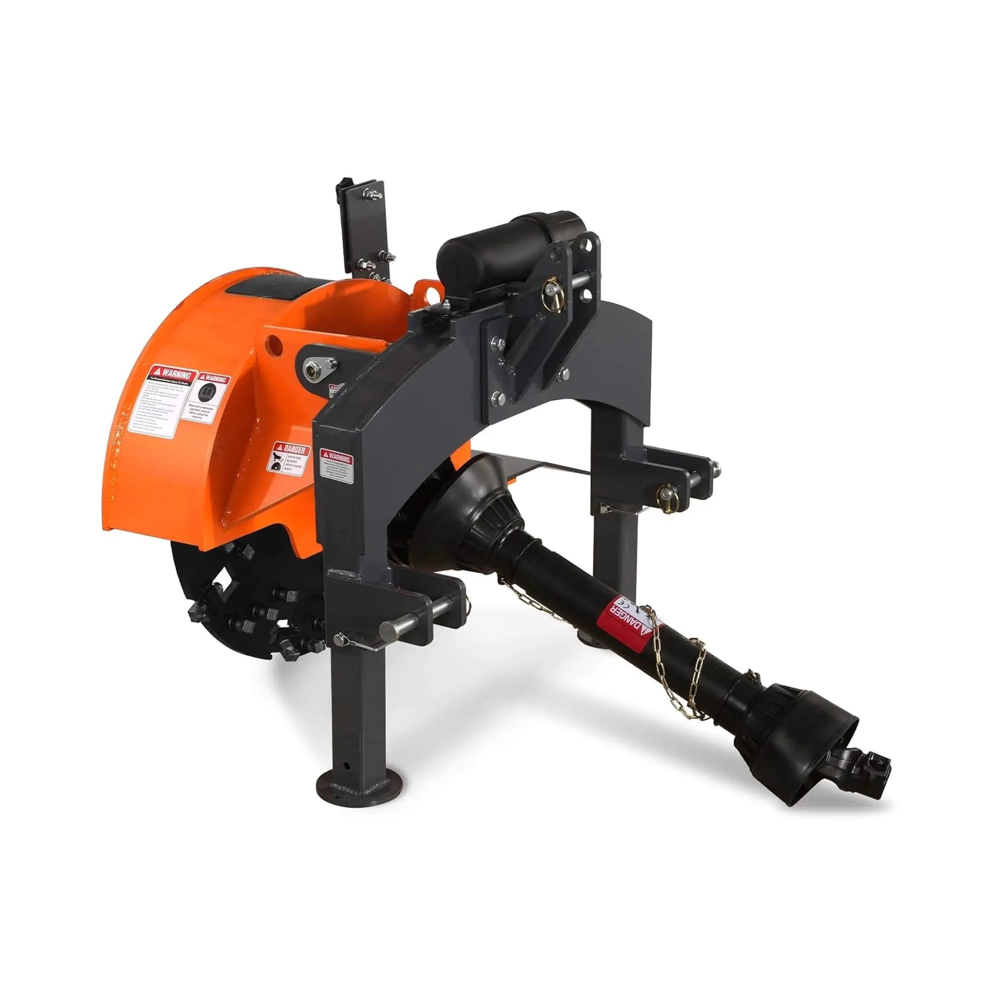 Heavy-Duty 3-Point PTO Powered Stump Root Grinder For 15-45HP Tractors [PTO Shaft Included] (SAK27940) by SAKSBY WHOLESALE