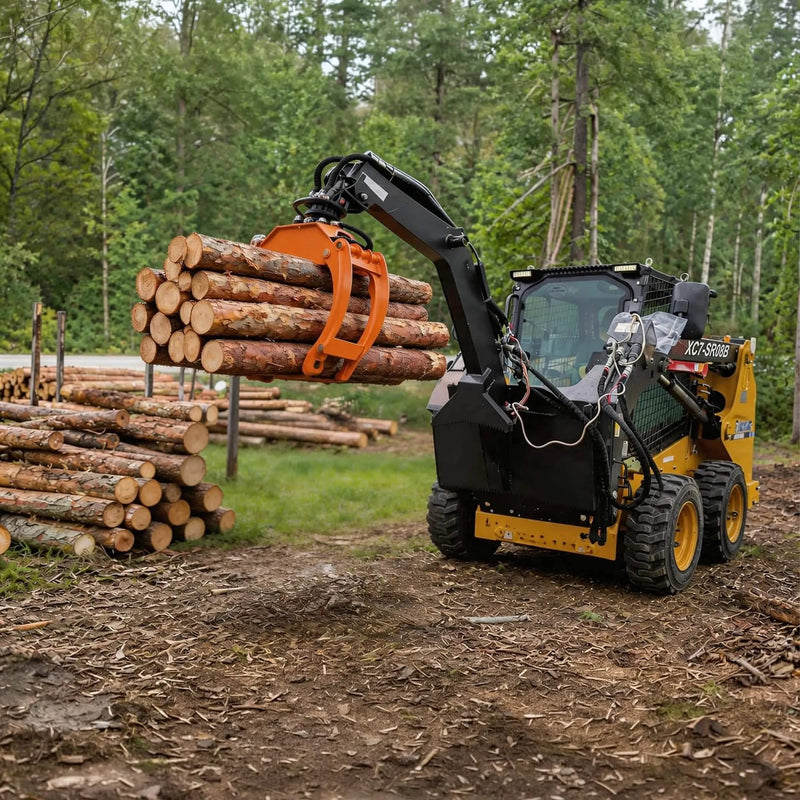 Heavy-Duty 360-Degree Rotating Log Grapple Skid Steer Attachment (SAK43867) by SAKSBY WHOLESALE