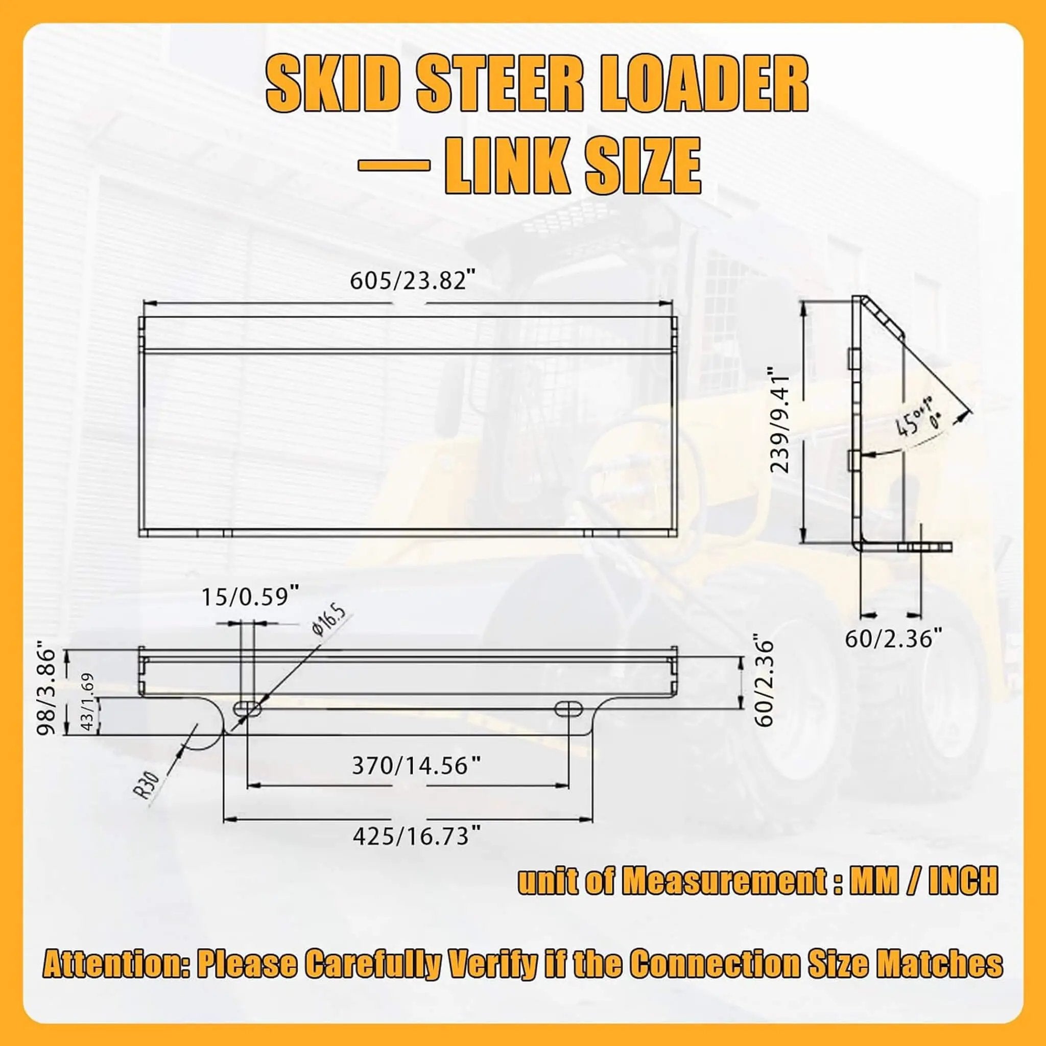 Heavy-Duty 41-Inch Hydraulic Skid Steer Broom Sweeper Attachment With Angle Tilt (SAK20963) by SAKSBY WHOLESALE