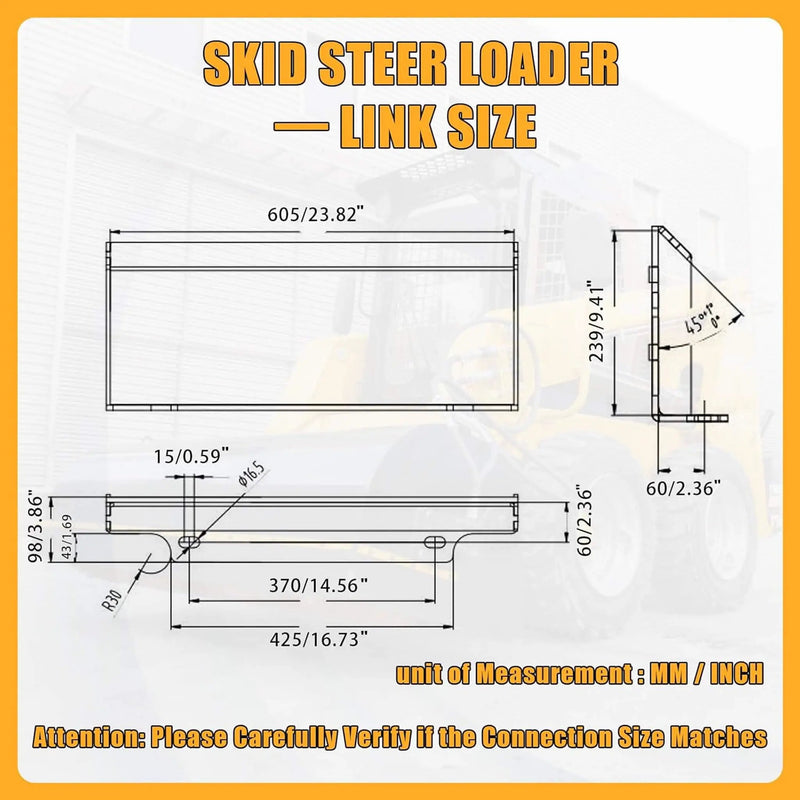 Heavy-Duty 41-Inch Hydraulic Skid Steer Broom Sweeper Attachment With Angle Tilt (SAK20963) by SAKSBY WHOLESALE