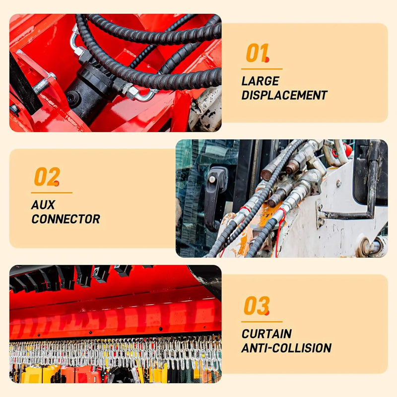 Heavy-Duty 46-Inch Drum Forestry Skid Steer Mulcher Attachment (SAK30495) by SAKSBY WHOLESALE