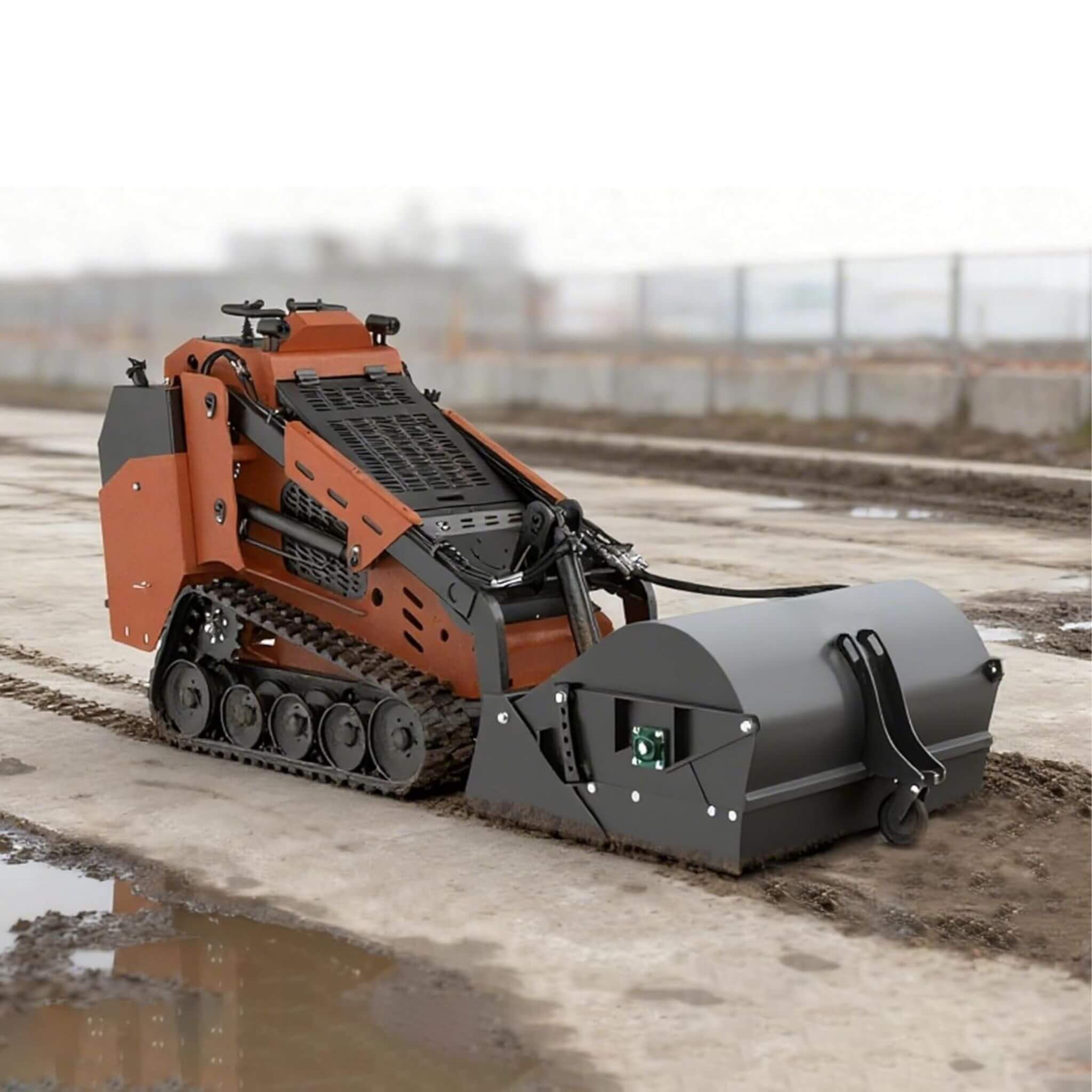 Heavy-Duty 48-Inch Mini Skid Steer Sweeper Attachment (SAK94820) by SAKSBY WHOLESALE