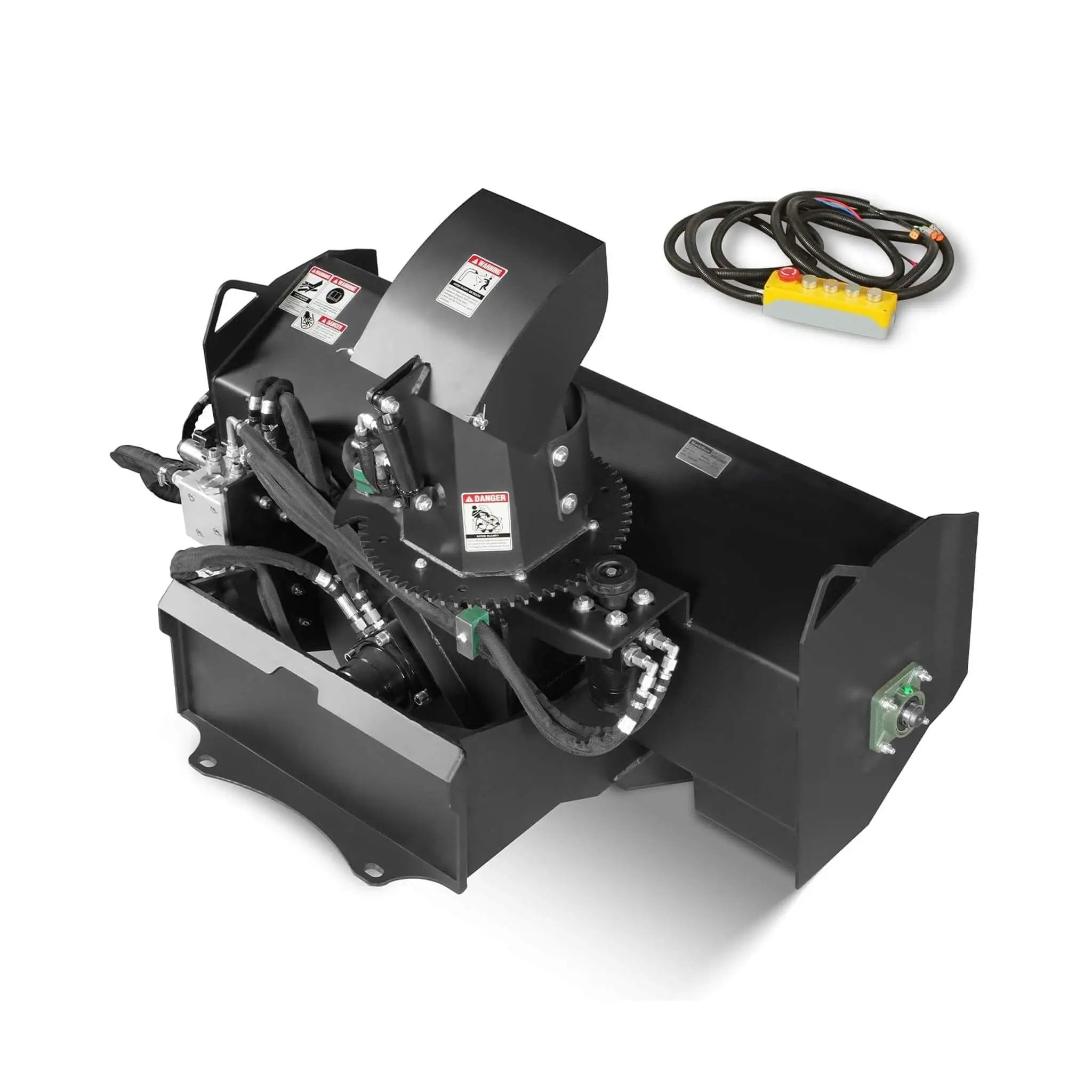 Heavy-Duty 48-Inch Remote Control Hydraulic Mini Skid Steer Snow Blower Attachment (SAK34782) by SAKSBY WHOLESALE