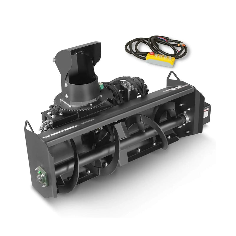 Heavy-Duty 48-Inch Remote Control Hydraulic Mini Skid Steer Snow Blower Attachment (SAK34782) by SAKSBY WHOLESALE