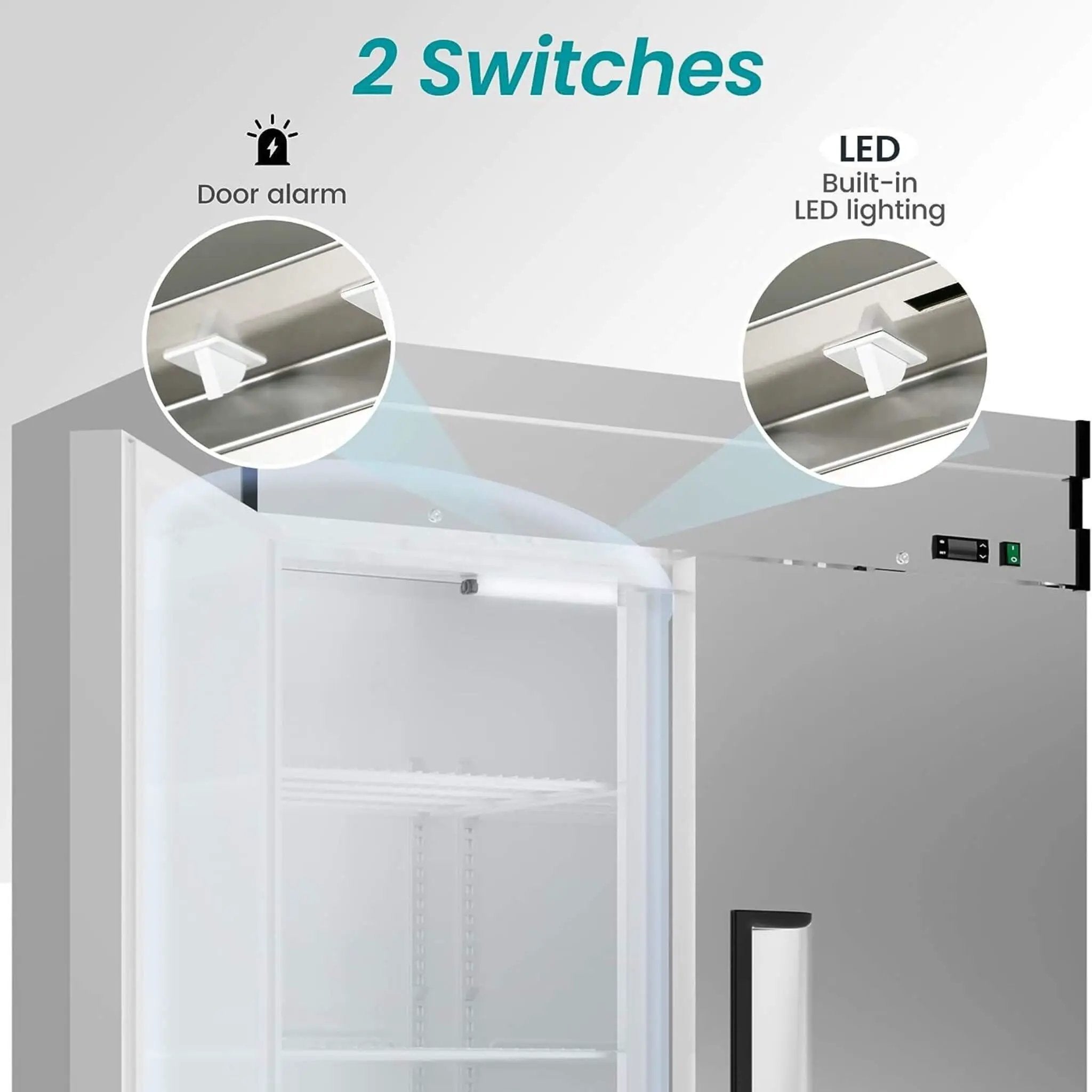 Heavy-Duty 54-Inch 2-Door Stainless Steel Commercial Freezer With OmniSmart Temperature Control (SAK91765) by SAKSBY WHOLESALE