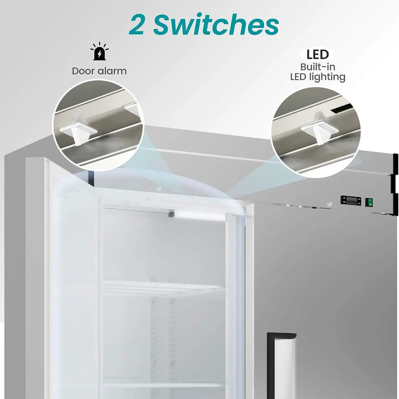 Heavy-Duty 54-Inch 2-Door Stainless Steel Commercial Freezer With OmniSmart Temperature Control (SAK91765) by SAKSBY WHOLESALE