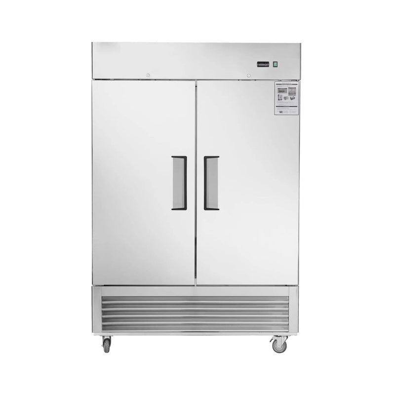 Heavy-Duty 54-Inch Stainless Steel 2-Door Reach-In Upright Commercial Freezer (SAK66598) by SAKSBY WHOLESALE